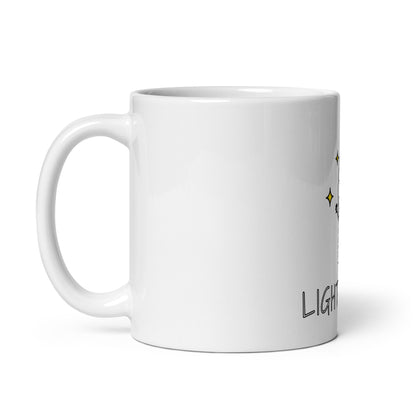 White glossy mug