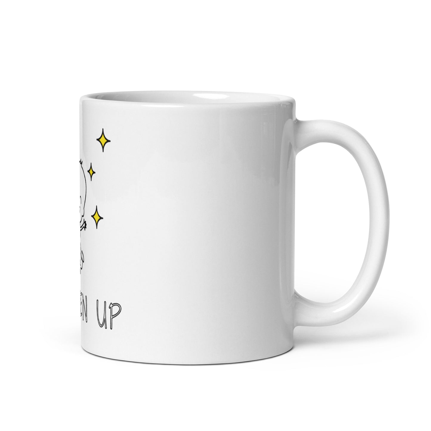 White glossy mug