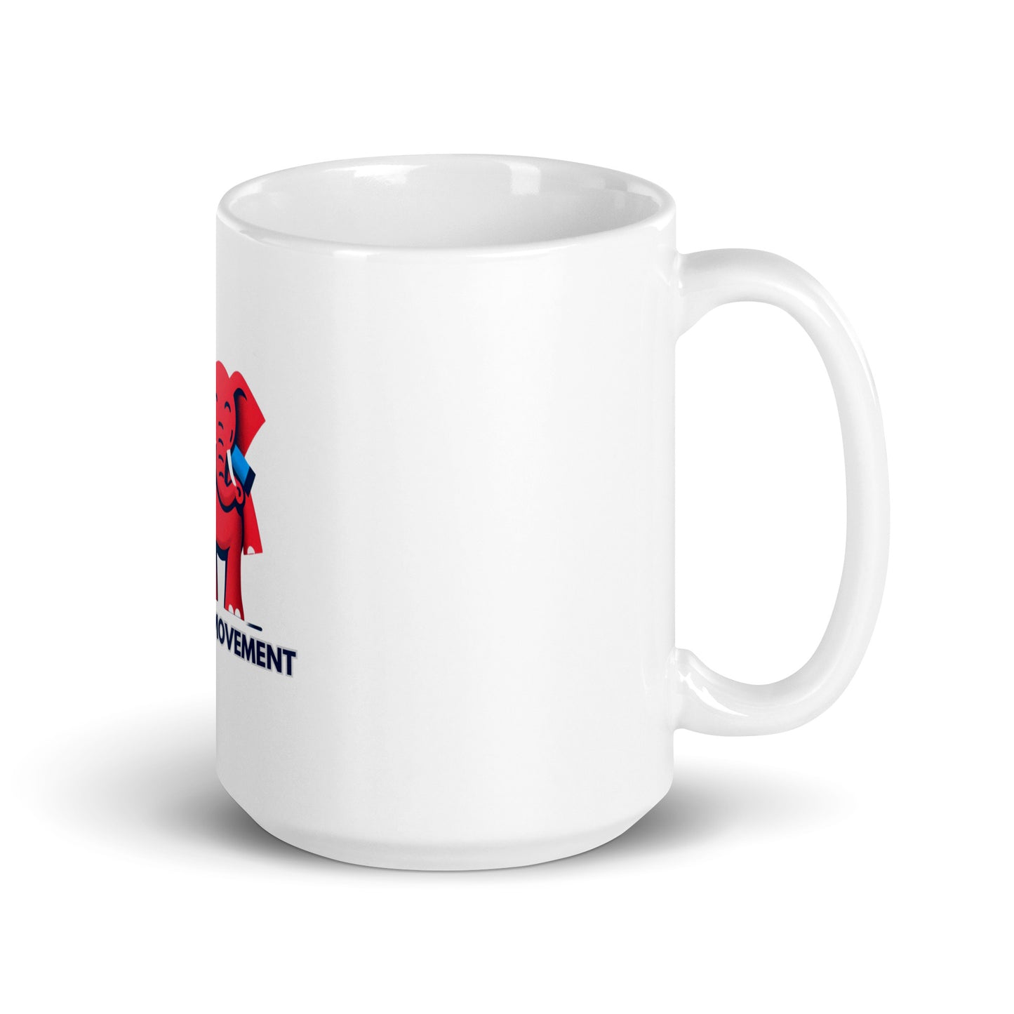 White glossy mug